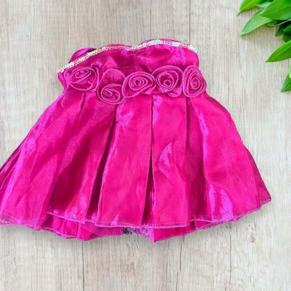 BUILD A BEAR ~Lot of 3 Dresses~ Clothes Outfit Pink Floral Skirt Dress Up - Picture 4 of 4